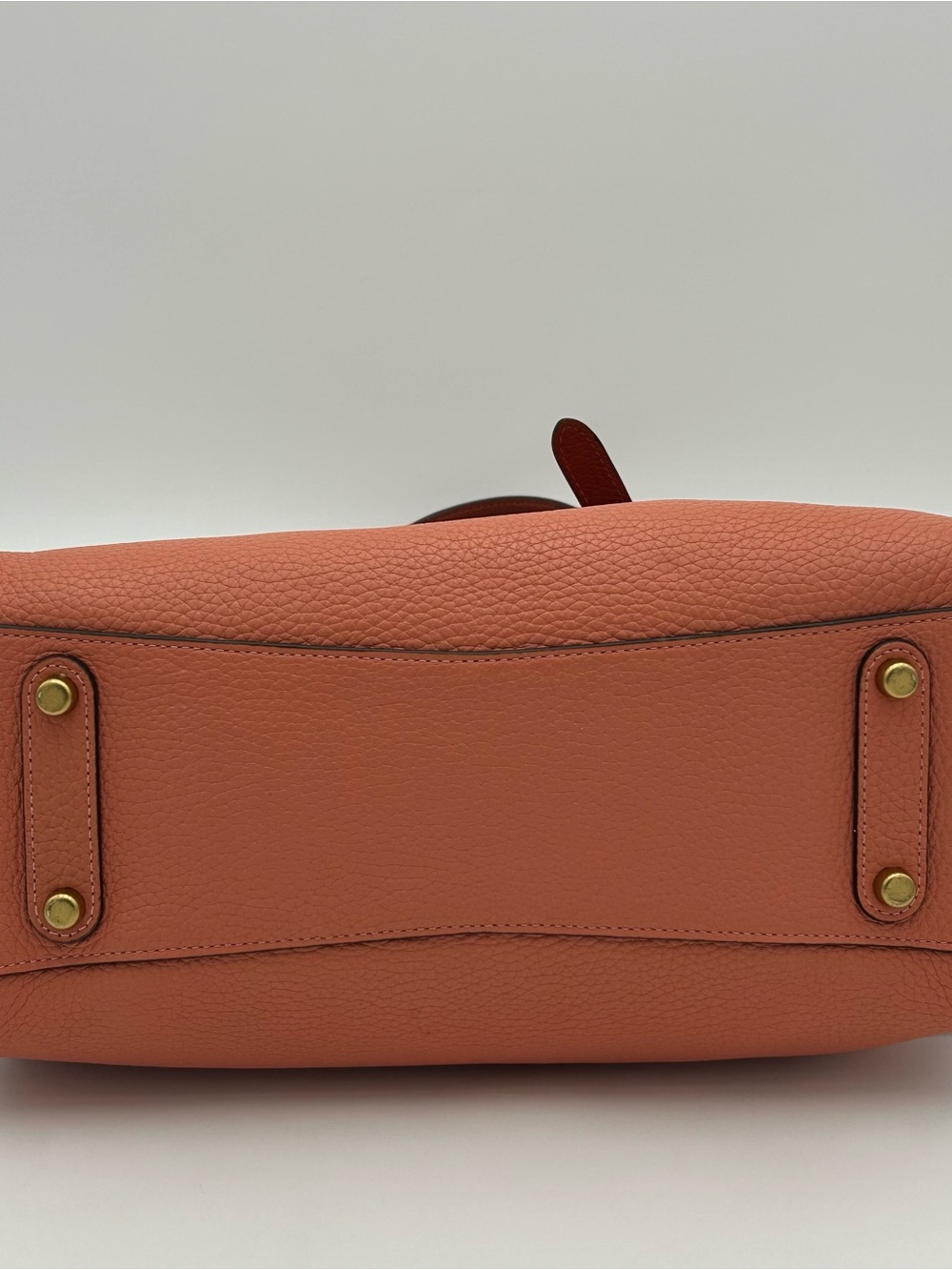 Coach Pebbled Leather Peach Lori Tote - Picture 9 of 16